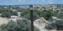 State Line trail marker, photo by C. Fleming
