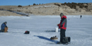 Ice fishing at Horseshoe Bend, photo by Friends of Bighorn Lake