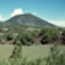  color photograph of Capulin Volcano showing road to top.