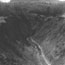  black and white photo of gully where Folsom points were found