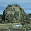 color photograph of mound of solid lava
