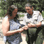 Teacher and ranger working at Chamizal