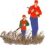 A man and boy hunting