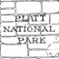 Detail drawing of a historic Platt National Park sign