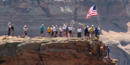 climbers on Independence Monument