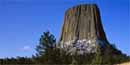 Devils Tower with snow