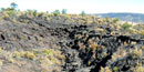 A lava moonscape in El Malpais