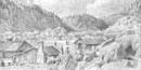 Painting of the first Fort Davis by Authur Lee.