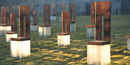 Sunlight on the field of chairs