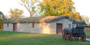 Fort Kearny was established to protect emigrant wagon trains on the Great Platte River Road of Nebraska.