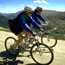 a photo of two bikers