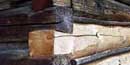 Saddle notched corner on Joe Fleshut cabin