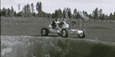 mock-up of lunar rover vehicle on cinder fields