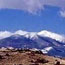 View of the snow-covered San Francisco Peaks