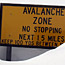 Avalanche warning sign
