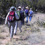 Hikers head out near Sandstone Bluffs.