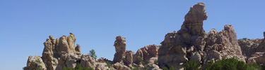 Spires and hoodoos at Sandstone Bluffs