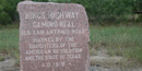 Daughters of the American Revolution granite marker sits on El Camino Real de los Tejas Daughters of the American Revolution granite marker sits on El Camino Real de los Tejas