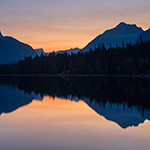 sunrise at Bowman Lake