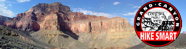 Columbus Point from Hermit Trail. Hike Smart!