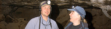 Cave researches in the canyon. Photo: Ron Karpilo