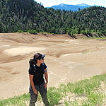 Woman Hiking Dunes