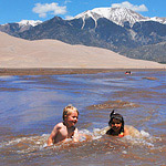Kids Splashing in Medano Creek