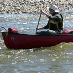 canoeing the river