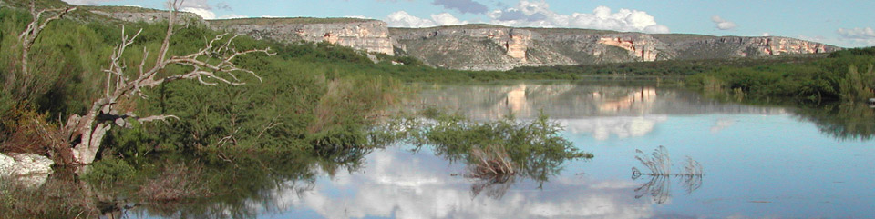 View of Indian Cliffs from the Devils River.
