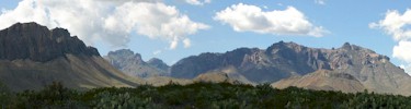 View of the Chisos Mountains from the west