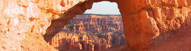 Looking through a tunnel along the Peek-a-boo trail