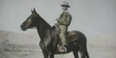 John Otto on a trail with his horse and burro John Otto on a trail with his horse and burro