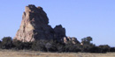 La Vieja rock stand by itself in El Malpais La Vieja rock stand by itself in El Malpais