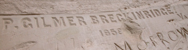 Image of P. Gilmer Breckenridge inscription from 1857