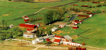 aerial view of ranch