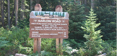 Barlow Road - a toll road built to bypass the Columbia River route to Oregon City.