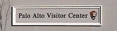 Visitor center sign