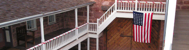 Courtyard of historic fort at Pipe Spring.