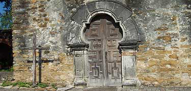 Unusal doorway of Mission Espada