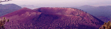 Aerial view of the crater