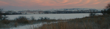 Snow with sunset on Battlefield, NPS Photo