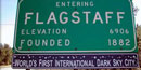 "Entering Flagstaff" road sign "Entering Flagstaff" road sign