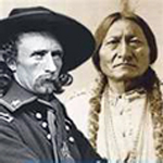 Lt. Col. G.A. Custer and Chief Sitting Bull