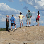 Visitors with ranger