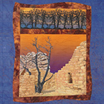 Fabric art by artist-in-residence Carol Watkins