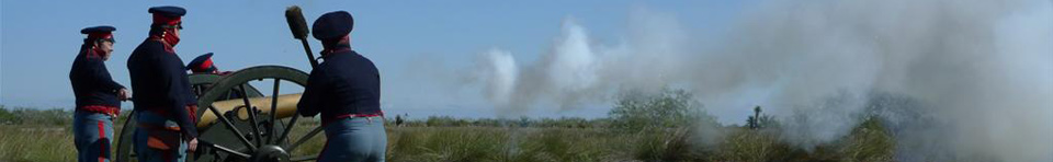 Flying artillery crew in action.