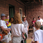 Ranger Dorita Brady giving a fort tour