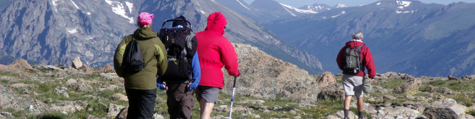 Hikers on Granite Pass in Rocky Mountain National Park/NPS photo by John Marino