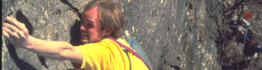 a photo of a climber closeup