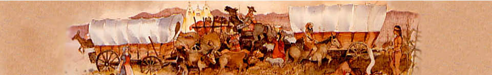 freight wagons on the Santa Fe Trail